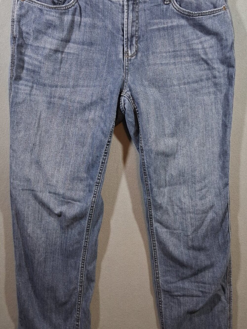 Womens 14 Eddie Bauer Flannel-Lined Jeans Medium Blue Cold Weather Outdoors Snow